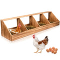 CroBlissful Chicken Nesting Boxes, Chicken Laying Boxes Coop Accessories Roosting Laying with Liners Large Bedding for Hens Birds Duck Coop Poultry Habitat Supplies(4 Compartment)