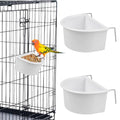 Bird Feeder, 2 Pcs Plastic Bird Food Feeder, Bird Water Cage Accessories, Hanging Bird Food Bowl Cups for Parrots Small Birds Pigeons Parakeet