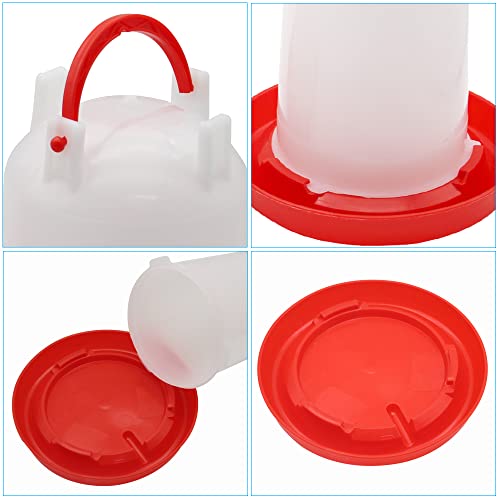 Chick Feeder Waterer Kit, Hanging 1.5kg Feeder and 1.5L Waterer | for Baby Chicks Brooder Coop Accessories, Suitable for Duck Quail Pigeon Poultry Farm, Easy to Assemble and Clean