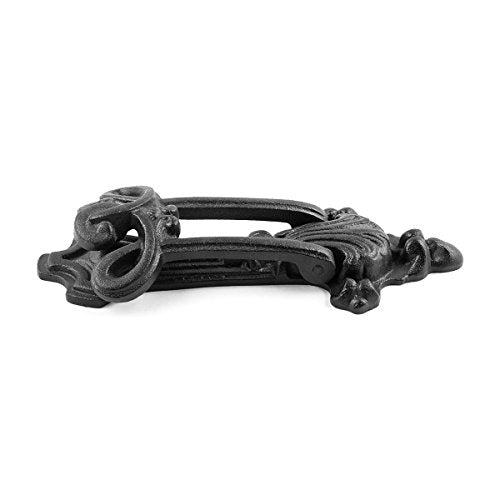Renovators Supply Manufacturing Door Knockers for Front Door 8.25 in. Black Cast Iron Door Knocker with Mounting Hardware - color: Black Knot