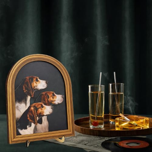 Vintage Hunting Dog Wall Art Sign for Farmhouse Decor, Classic Hound Portrait Wall Decor, 8x10 Inch - color: Dog-3