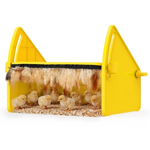 Chick Brooder Heater Plate for Baby Chicks, Ducklings & Poultry | 3-Level Adjustable Temperature Heating Plate, 8.67 x 10.63 Inches, Yellow Poultry Brooder Warmer - color: Yellow, size: 8.7"L x 9.8"W x 13.0"H