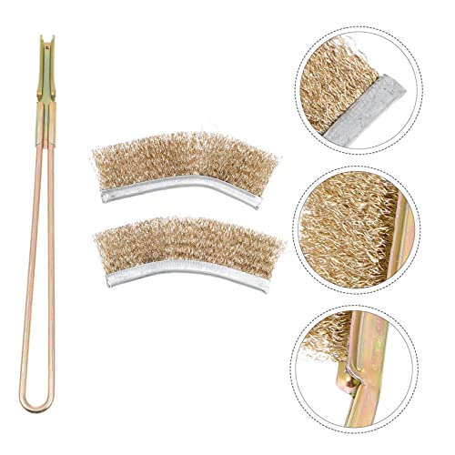 NOLITOY 2sets Bird Cage Cleaning Brush Extra Handle Wire Cleaner for Parrots and Birds Effortlessly Reaches All Corners of Cages - color: Assorted Colorx2pcs, size: 24X3X2CMx2pcs