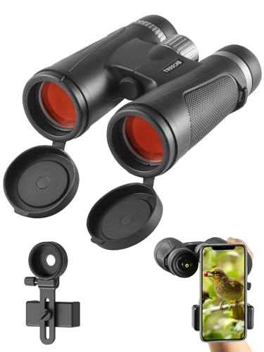 Dawn Series 10x42 Binoculars for Adults - Wide Field of View with Phone Adapter for Bird Watching, Hunting & Stargazing
