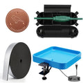 4 Pcs Heated Bird Bath Feeder for Deck Railing, Classic | Detachable Copper Disk, Insulation Tape, Cord Cover Included, Dual Birdbath Feeder for Garden Yard Patio, Prevents Freezing - style: Classic