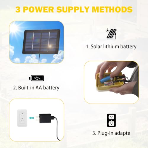 Aivituvin Solar-Powered Automatic Chicken Coop Door with Heating, Weatherproof Auto Opener for Chicken Houses/Duck Runs, Dual Power Modes, Safety Sensor, Easy Installation (Grey)