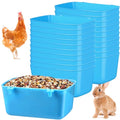 Zhehao 20 Pcs Bird Cage Cups Chicken Feeder Waterer Cups 18 oz Pigeon Feeder Plastic Poultry Wire Cage Hanging Chicken Water Bowl for Pet Bunny Poultry(Blue) - color: Blue