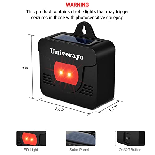 Coyote Deterrent Solar Predator Control Light, 4Pack | Deer Repellent Device, Nighttime Animal Repeller, Fox Skunk Raccoon Repellent, For Outdoor Garden Yard Chicken Coop