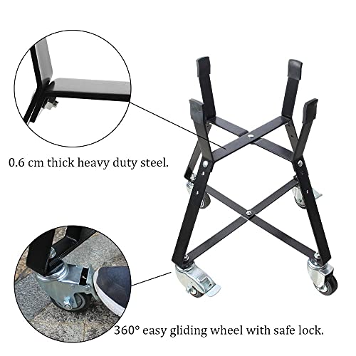 Dracarys Rolling Cart for Small Big Green Egg Nest Accessories,Green Egg Nest Stand Small Rolling Nest with Heavy Duty Locking Caster Wheels Powder Coated Steel - size: Small(S)