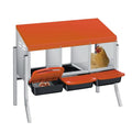 Chicken Nesting Boxes with Cleanable Pull-Out Trays, 3-Hole Wall Mount Roll Away Nest for Easy Cleaning & Egg Collection - size: 3 holes with legs