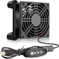 GDSTIME Quiet 80mm USB Computer Fan 5V USB Powered with 3 Speed Control | for Xbox, DVR, Router, Modem, Receiver, TV Box, Mini PC Cooling, L/M/H 3-Degree Speed Controller Included - size: 80mm USB Fan