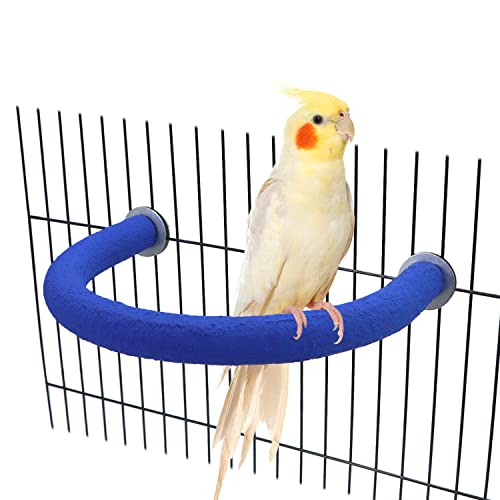 Wontee Bird Perches Bird Cage Sand Perch Stand for Budgies Parakeets Cockatiels Conures (Random Color) (U Shape)