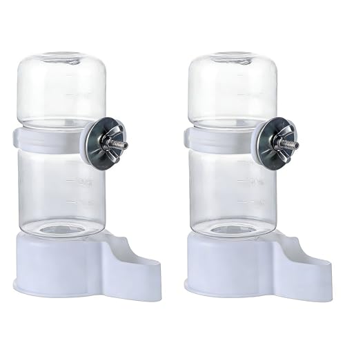 Automatic Bird Water Dispenser Cage Hanging Water Feeder with Anti-Spill Design for Parakeet Canary Small Parrot Lovebirds (2PCS 240ml Water Dispenser) (140ml) - color: 140ml