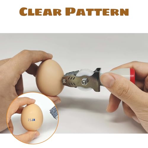 Egg Date Stamps for Fresh Eggs, with a Four-Color Ink Pad,Egg Dater Kit, Date Roller Stamps, Date Label Stamper for Egg Mark Farm Office Shipping Receiving