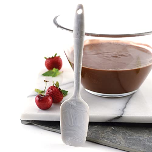 Norpro Silicone Mini Spoonula, Marble, 8.25" x 1.88" x .5" - style: Mini Spoonula