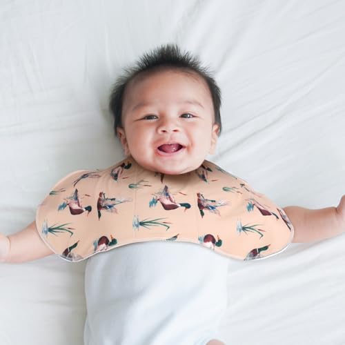 SmoothNovelty 5 Pack Mallard Duck Pattern Baby Burp Cloths Soft Absorbent Burping Rags for Newborns 19"x9" Spit up Cloths for Boy Girl Newborn Baby Shower Registry Gifts Set Nursery Decor - style: Mallard Duck