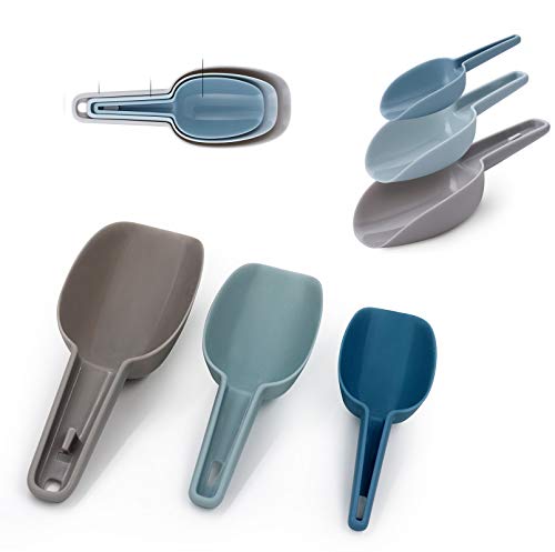 Set of 3 Scoops for Canisters, Plastic Flour Scoop, Ice Scooper for Canisters, Flour, Powders, Dry Foods, Candy, Popcorn, Coffee Beans Pet Food - size: Pack of 3