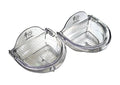 Bird Cage Seed Feeder Cup (L) Shallow Style 2pcs Set | For Lovebird, Cockatiel size bird - size: L