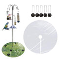 2 PCS 47.24 Inch Bird Seed Catcher for Pole & Ground - Clear PE Outdoor Mat for Under Bird Feeder, Waterproof Bird Feeder Seed Catcher Tray for Ground, Lawn Protector for Garden Patio