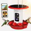 Smart Hummingbird Feeder with Camera 5G WiFi, 3K, Solar Leakproof | AI Bird Alerts, Bee Ant-Pproof Design, Easy Refill, EasyCleaning, Weatherproof, HummingBird Watching, Birthday Gift for Mom