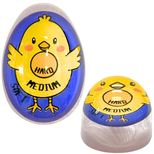 Iconikal 2-Pack Chick Egg Timer Color Changing Soft Medium Hard - color: Blue Chick