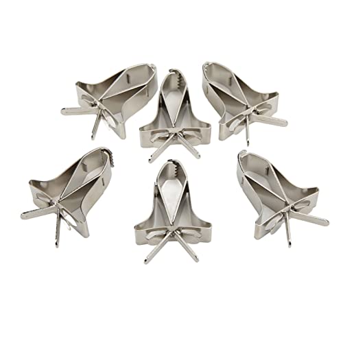 Jeanoko 6pcs Food Clips, Durable Stainless Steel Bird Cage Feeders for Vegetables and Fruits for Budgies and Cockatiels