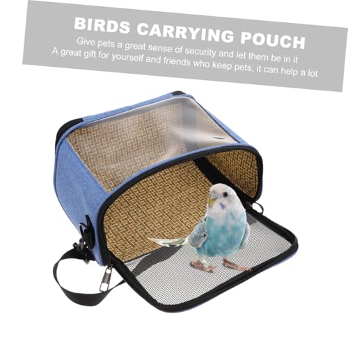 NUOBESTY Transparent Parrot Carrier Bag Capacity Portable Pet Bird Travel Pouch Handheld Outdoor Carrying Bag Breathable Scratch-Resistant Design for Travel