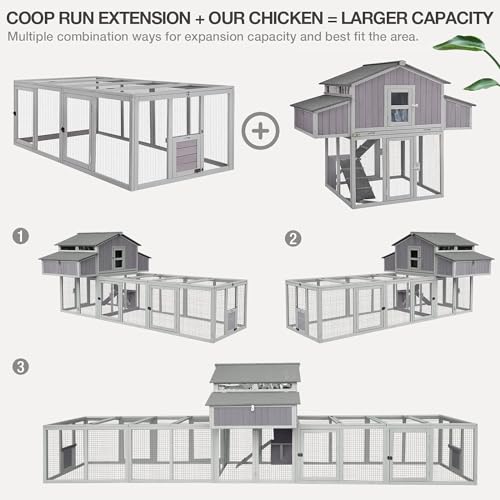Large Chicken Coop Run Extension-Durable Chicken Enclosure for Chicks, Ducks, Rabbits(20.73 Ft²)