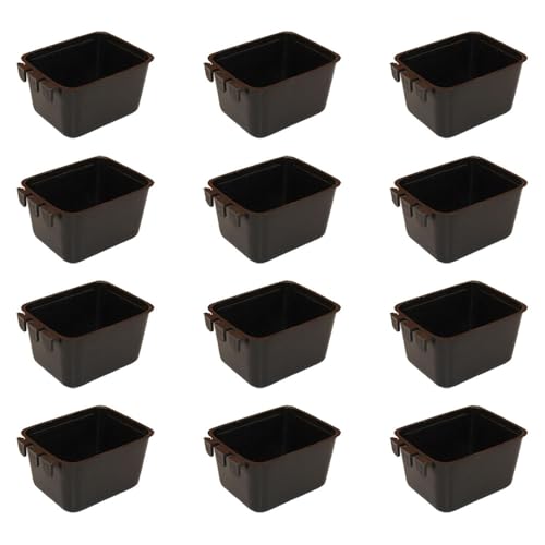 Cage Cups 12pk Black 1 Pint/16 fl oz Hanging Feed & Water Cups Poultry
