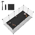 SONGMICS 20 Panels Guinea Pig Playpen,Removable Oxford Fabric Mat,Small Animal Pen, Pet Fence Indoor,DIY Plastic Enclosure for Hamsters, Rabbits, Hedgehogs, 49.2 x 24.8 x 16.5 Inches, White ULPC009W01 - color: Full White, style: 20 Panels - 49.2"L x 24.8"