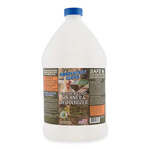 Absolutely Clean Chicken Coop Cleaner and Deodorizer, Veterinarian Approved, Powerful, Natural Enzyme Cleaner Safely Eliminate Tough Messes and Odors, Made in Colorado - style: 1 Gallon (Pack of 1)