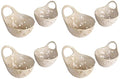 Creative Co-Op Set of 2 Cream Stoneware Colanders (Pack of 4) - color: Cream, size: Large/Small (Pack of 4)