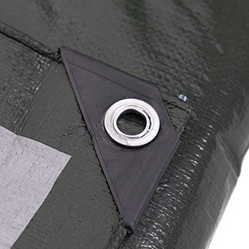 Kotap Heavy-Duty Protection/Coverage Tarp, 8-mil, Reversible, Green-Silver, 6 ft. X 8 ft., TGS-0608 - size: 6 x 8 Ft., style: Heavy-Duty 137 GSM Green/Silver