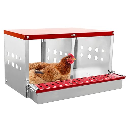 XINYI Chicken Nesting Boxes for Laying Eggs,Metal Coop for 2 Chickens,Roll Away Nesting Boxes,Easy Egg Collection,Brooder Box for Rabbit,Squirrel,Parakeet,Owl,Cockatiel,Robin - size: 22.0"L x 13.0"W x 12.6"H
