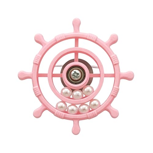 Spinning Bird-Toys Bird Cage Toys & Bird Perch Parrot-Parakeet Budgie Cockatiel Conure Macaw Chicken Parrot Enrichment Cage Accessories Small Animal Chewing Toy (Light Pink Spinner) - color: Light Pink Spinner