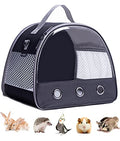 Guinea Pig Carrier Backpack, Clear Bubble Window Backpack for Guinea Pig, Bunny Rat Bird (Black, Carrier) - color: Black