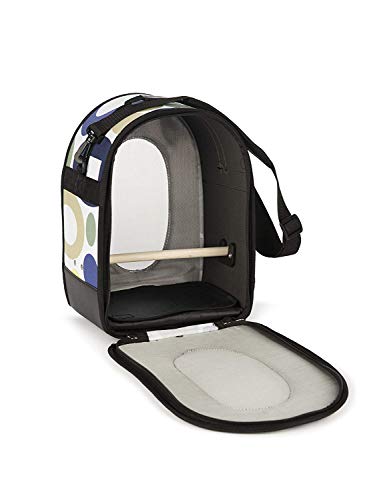 Prevue Pet Products Soft Sided Bird Travel Carrier with Perch Small, Multicolor - size: 14.5"L x 7.8"W x 14.5"H