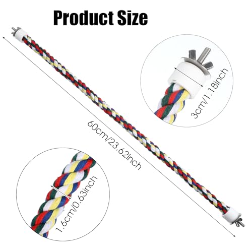 Bird Cotton Rope Perch, Bendable Bungee Climbing Swing for Birds, Colorful Fun Climbing Parakeet Rope Perch Toy for Parrots, Cockatiels, Parakeets, Budgie Cages Comfy Birds