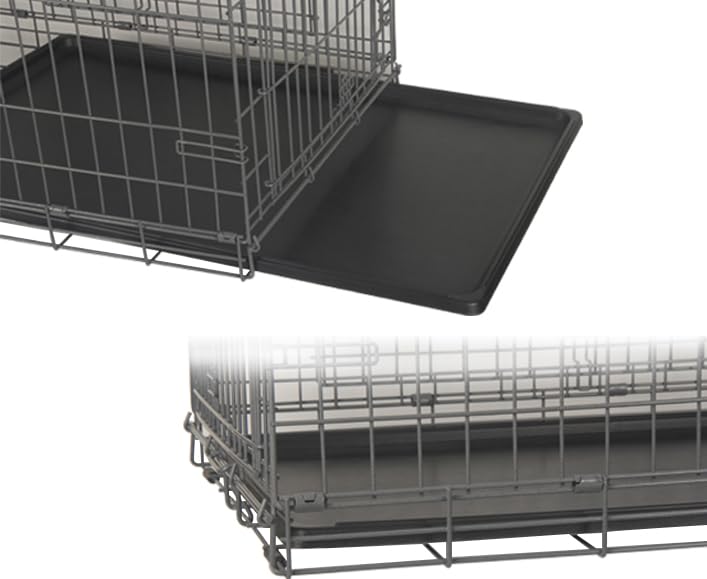 Dog Crate Tray Replacement, 35-Inch Reinforced Chew-Resistant Pan | Fits 36-Inch Crates, Leak-Proof Raised Edges, Multi-Pet & Litter Box Use, Easy Wipe Clean, Potty Training Ready - size: 35.0"L x 22.0"W x 1.0"H