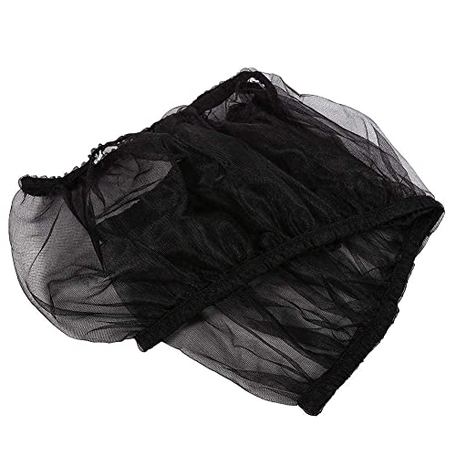 Hakeeta Bird Cage Skirt, Mesh Bird Seed Catcher, Airy Net Cover, Soft Nylon Ventilated Skirt Traps Seed Guard for Parrots with Adjustable Drawstring (Large Size-XL, Black) - color: Black