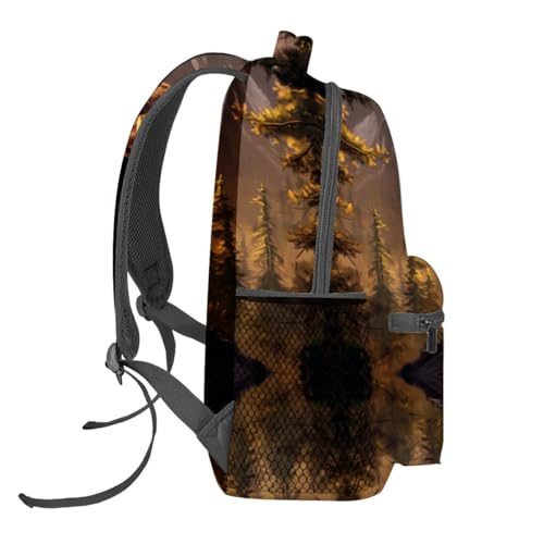 Mountain Bear Backpack Travel Backpacks Laptop Rucksack,School Bookbag for Women Kids Boys Girls,Wilderness Animal Back Pack Accessories Bags,Ideal Gifts for Work, Outdoor Adventures - color: Color58