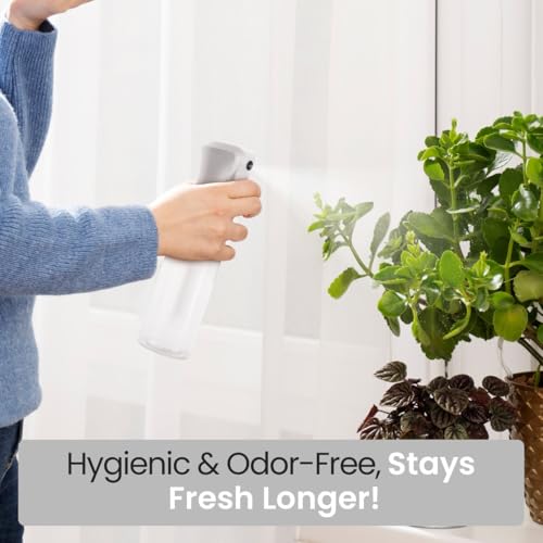 VIGOR PATH Continuous Mist Clear Spray Bottle 200ml Fine Mist for Hair | Ultra Fine Atomizer Leak Proof Ergonomic Construction 360 Refillable - size: 6.7 Ounces