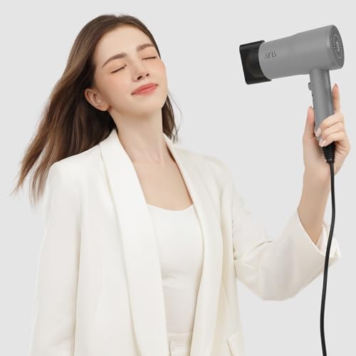 AINA Diffuser Hair Dryer Full-Featured Blow Dryer 110V/1600W(Ash Grey) | 3 Heat/2 Speed;Cold shut button;Lightweight;Compact Size;High Temp;Low Airflow;Same Results;Less Expense - color: Ash Grey, size: 3 Piece
