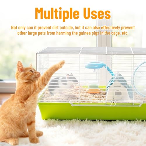 PETKNOWS 12 Pack 11.8 x 7.9 inch Clear Cage Edge Liner Protection for Rabbit | Plastic Pet Cage Liner,Guinea Pig and Rabbit, Cage Edge Liner Protection and Urine Guard , 50 Zip Ties Included - color: Transparent, size: 30X20 CM