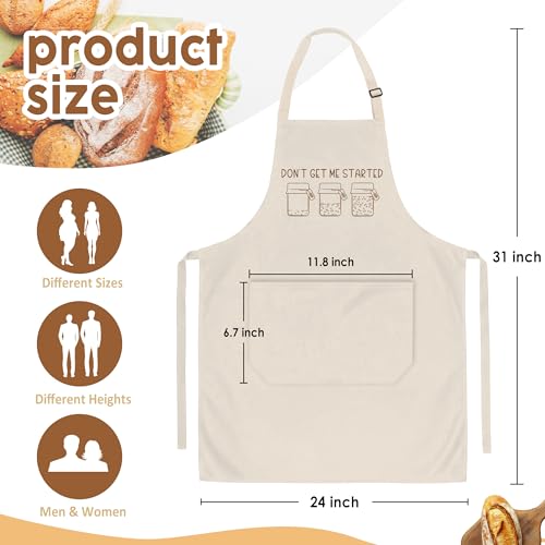 Sourdough Apron for Women with Deep Pockets - Funny Bakers Apron, Unique Sourdough Gifts for Women & Bread Bakers, Adjustable Kitchen Apron for Mom, Mother’s Day Baking Gift - B17 - color: Don't Get Me Started