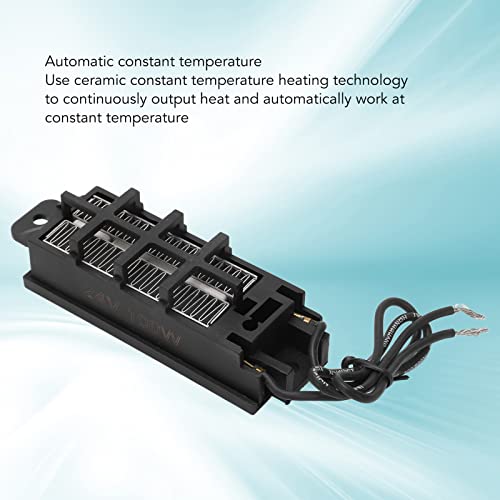 PTC Heating, 24V 100W Thermostatic Heating Temperature Nylon PTC Electric Air Heater with Holder Bracket