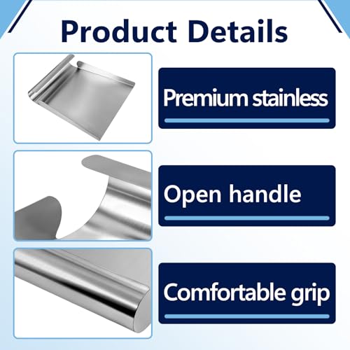2Pcs Metal Food Scoop for Harvest Right Freeze Dryer Trays, Stainless Steel Kitchen Food Scoop for Transferring Food, 6 Inch Wide Mouth Stainless Steel Food Scoop for Harvest Right