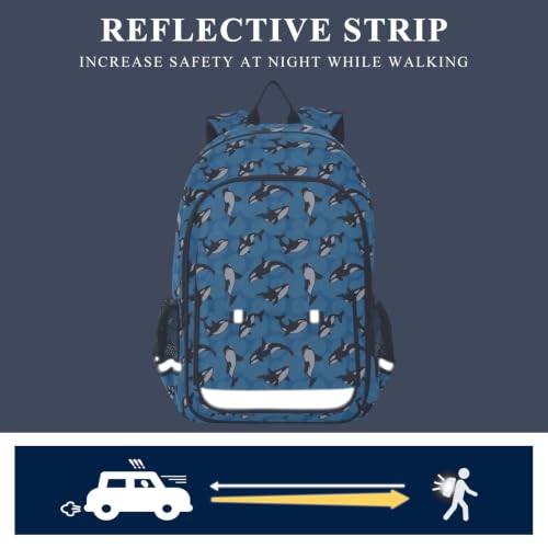 Kids Backpack Elementary Middle School Bags for Boys Girls | Travel, Daypack, Lightweight, Waterproof, with Reflective Strip - color: Multi 13