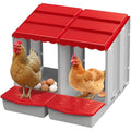 2 Hole Chicken Nesting Box with Rolling Egg Collection Design | Rolling Egg Collection & Protection Nesting Boxes, Avoid Broken Eggs, Ideal for Coops, Backyard & Family Chicken Raising - size: 2 Compartment