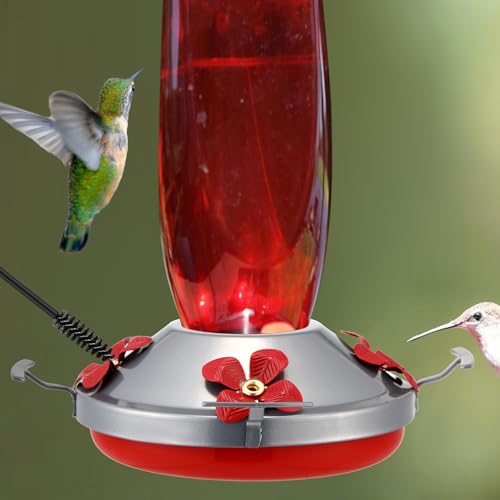 3 Pack Hummingbird Feeder Replacement Parts, Metal Top Cover with 4 Perches & 4 Flower Ports, Includes 3 Cleaning Brushes, No Feeder Bottom Base Included(Silver) - color: Silver